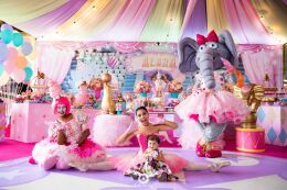 Decoração Circo Rosa - Alana 1 Ano 2 Circo Rosa