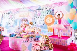 Decoração Circo Rosa - Alana 1 Ano 82 Circo Rosa