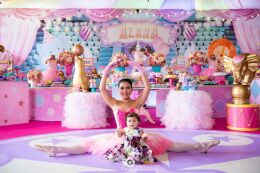 Decoração Circo Rosa - Alana 1 Ano 70 Circo Rosa