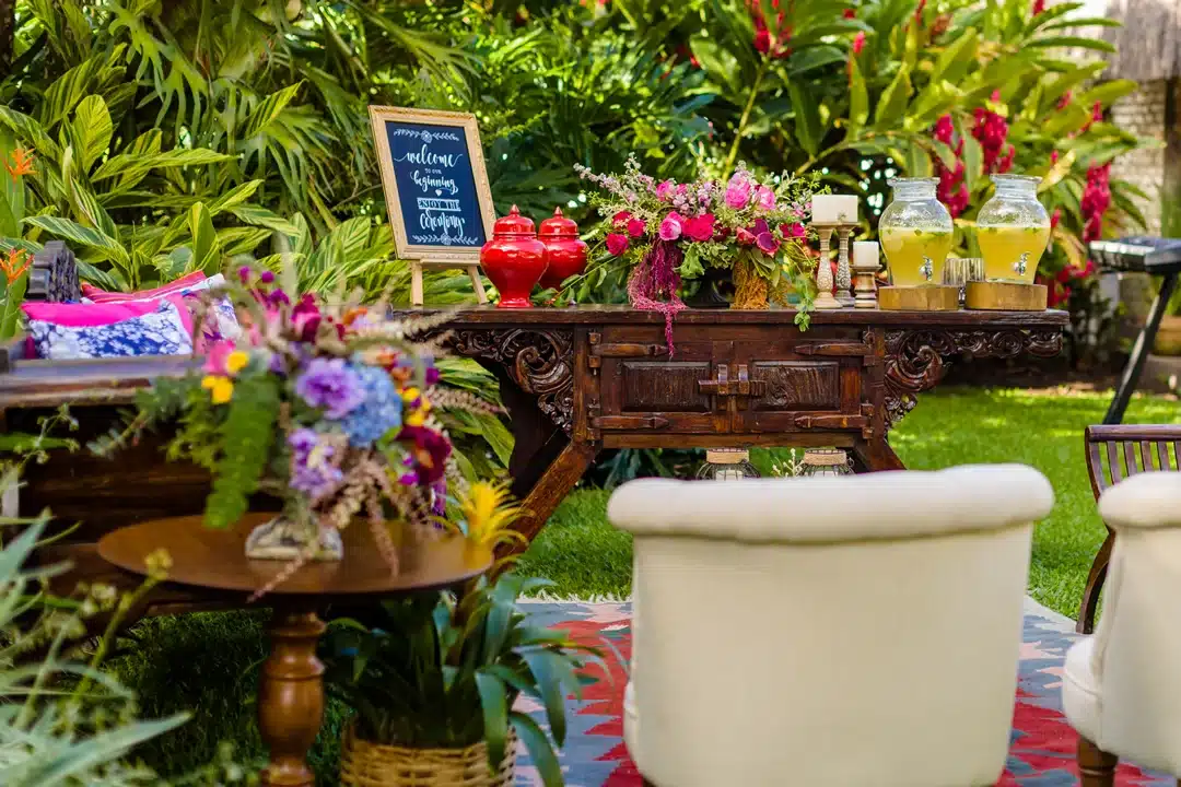 Decoração de casamento ao ar livre